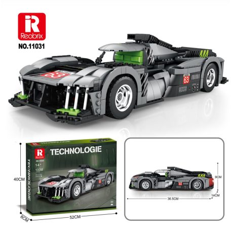 Reobrix 11031 Peugeot 9X8 Le Mans-versenyautó epitokeszlet 1338 db-os