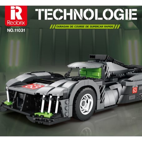 Reobrix 11031 Peugeot 9X8 Le Mans-versenyautó epitokeszlet 1338 db-os