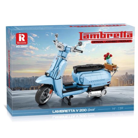 Reobrix 11037 Lambretta V200 Special olasz retro robogó építőkészlet 1169 db-os