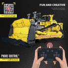 Caterpillar bulldózer TAVIRANYITOS építőkészlet, Reobrix 22001