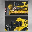 Caterpillar bulldózer TAVIRANYITOS építőkészlet, Reobrix 22001
