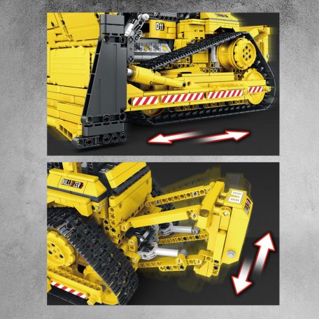 Caterpillar bulldózer TAVIRANYITOS építőkészlet, Reobrix 22001