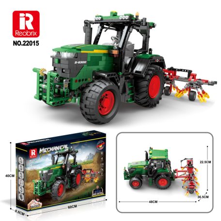 John Deere 6300-as traktor boronáló tárcsával TÁVIRÁNYÍTÓS Reobrix 22015