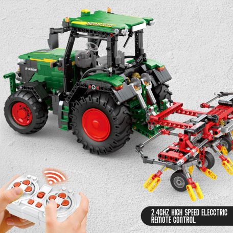 John Deere 6300-as traktor boronáló tárcsával TÁVIRÁNYÍTÓS Reobrix 22015