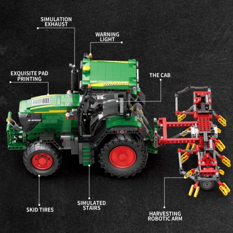 John Deere 6300-as traktor boronáló tárcsával TÁVIRÁNYÍTÓS Reobrix 22015