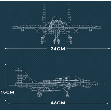 Reobrix 33024 MiG-29 Fulcrum szovjet/orosz vadászgép epitokeszlet 1387 db-os