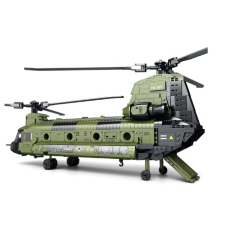 Reobrix 33031 Boeing CH-47 Chinook amerikai katonai szállítóhelikopter 1458 db-os építőkészlet