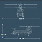 Reobrix 33031 Boeing CH-47 Chinook amerikai katonai szállítóhelikopter 1458 db-os építőkészlet