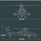 Reobrix 33033 CAIC Z-10 (WZ-10) harci helikopter (kínai néphadsereg) építőkészlet 1366db-os