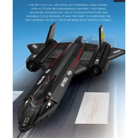 Reobrix 33041 Lockheed SR-71 Blackbird felderítő repülőgép epitokeszlet 1775db-os epitokeszlet