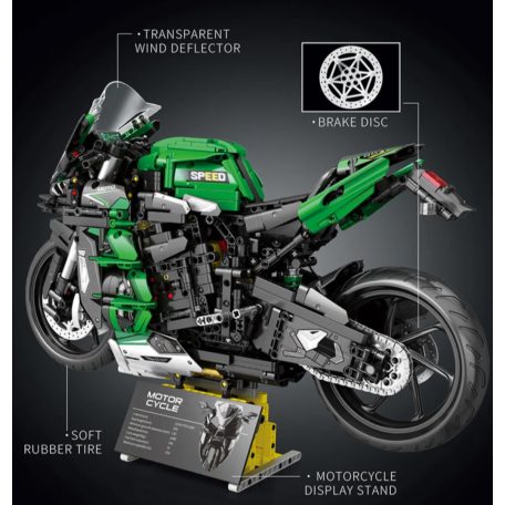 Reobrix no. 570 Kawasaki Ninja H2 SX SE sport-túramotor epitokeszlet 2088 db-os