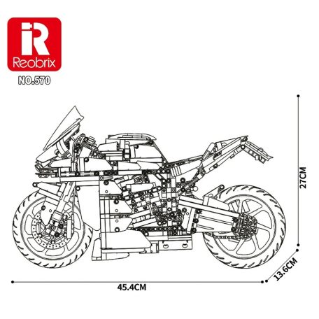 Reobrix no. 570 Kawasaki Ninja H2 SX SE sport-túramotor epitokeszlet 2088 db-os