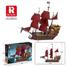   Reobrix 66010 Feketeszakáll Queen Anne's kalózhajó orias epitokeszlet 3066 db-os