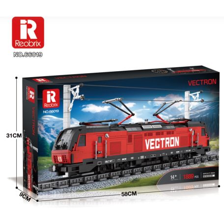 Reobrix 66019 Siemens Vectron villamos mozdony vonat epitokeszlet 1757 db-os