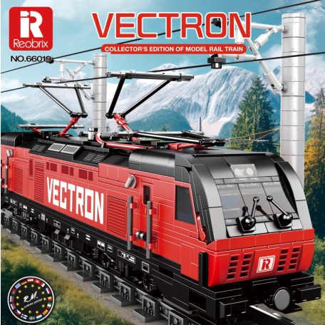 Reobrix 66019 Siemens Vectron villamos mozdony vonat epitokeszlet 1757 db-os