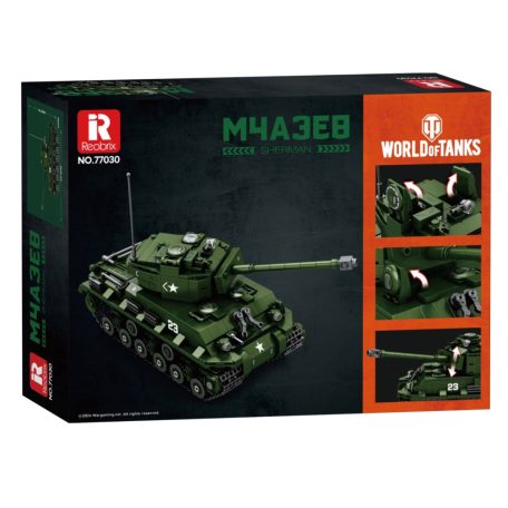 Reobrix 77030 M4A3E8 Sherman „Easy Eight” 2.vh amerikai harckocsi tank 836 db-os