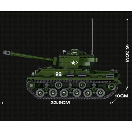 Reobrix 77030 M4A3E8 Sherman „Easy Eight” 2.vh amerikai harckocsi tank 836 db-os
