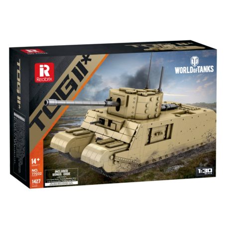 Reobrix 77032 brit szupernehéz harckocsi tank 2.vh epitokeszlet, 1427 db-os