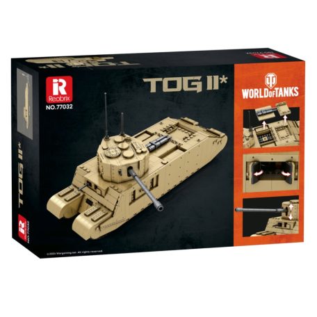 Reobrix 77032 brit szupernehéz harckocsi tank 2.vh epitokeszlet, 1427 db-os