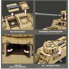 Reobrix 77032 brit szupernehéz harckocsi tank 2.vh epitokeszlet, 1427 db-os