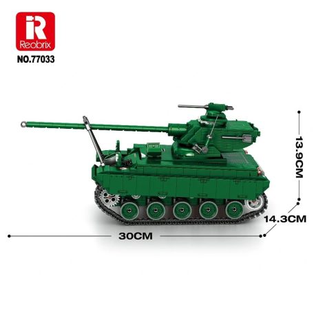 Reobrix 77033 AMX-13 francia könnyű harckocsi tank epitokeszlet 1037 db-os