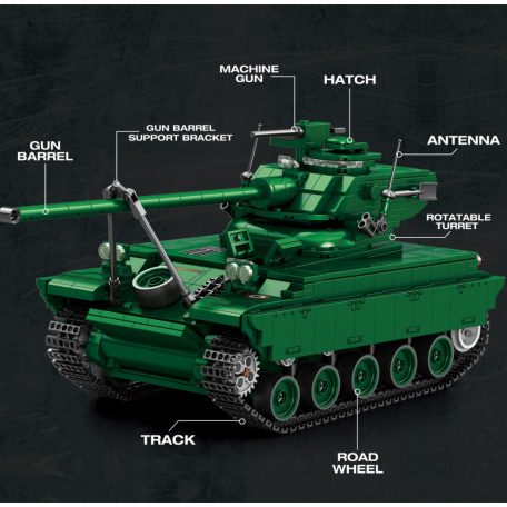 Reobrix 77033 AMX-13 francia könnyű harckocsi tank epitokeszlet 1037 db-os