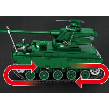 Reobrix 77033 AMX-13 francia könnyű harckocsi tank epitokeszlet 1037 db-os