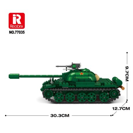Reobrix 77035 Type 59 kínai népköztársaság közepes harckocsi tank epitokeszlet 748 db-os