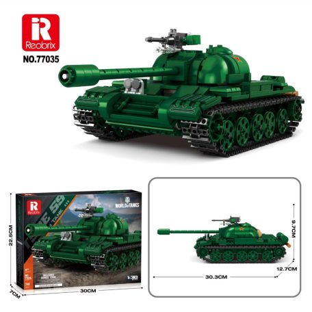 Reobrix 77035 Type 59 kínai népköztársaság közepes harckocsi tank epitokeszlet 748 db-os