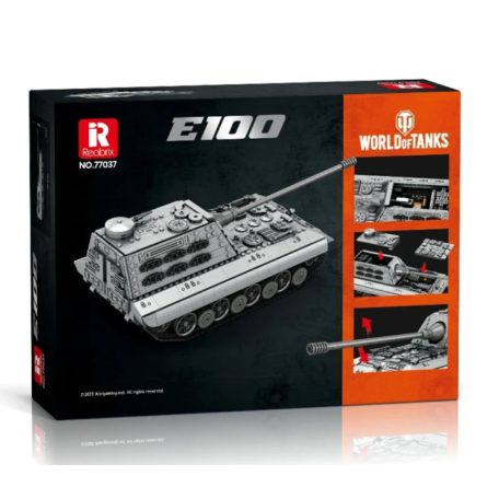 Reobrix 77037 E-100 szupernehéz német 2.vh harckocsi  tank epitokeszlet 1498 db-os