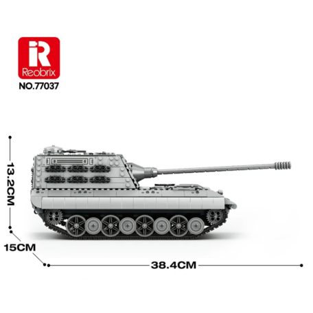 Reobrix 77037 E-100 szupernehéz német 2.vh harckocsi  tank epitokeszlet 1498 db-os