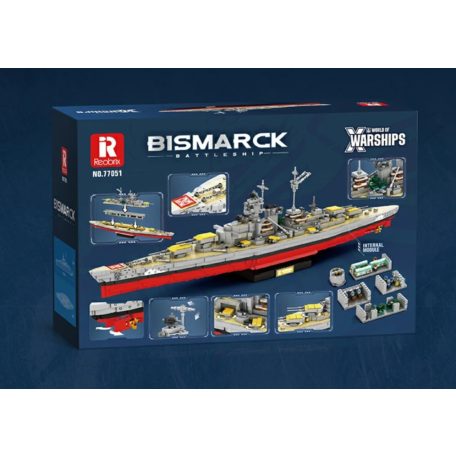 HMS Bismarck World of Warship ÓRIÁS csatahajó, Reobrix 77051
