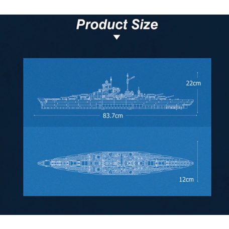 HMS Bismarck World of Warship ÓRIÁS csatahajó, Reobrix 77051