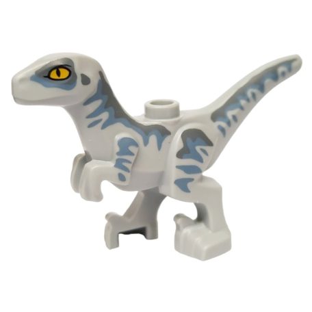 Velociraptor bébi lego/ Dinosaur Raptor / Velociraptor Baby with Dark Bluish Gray and Sand Blue Markings Pattern