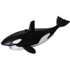   Kardszárnyú Delfin lego figura / Whale / Orca Body with Molded White Spots and Upper Jaw and Printed Eyes Pattern