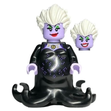 Ursula lego disney figura / Ursula (Lavender) - Minifigure, Black Dress