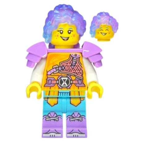 Izzie (Isabel Christina Garcia) dreamzzz lego figura - Bright Light Orange Robe, Medium Lavender Shoulder Pads