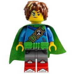   Mateo - lego dreamzzz figura Dark Azure Robe, Bright Green Utility Belt and Cape