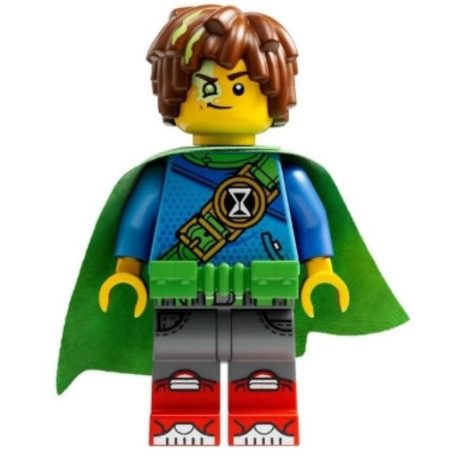 Mateo - lego dreamzzz figura Dark Azure Robe, Bright Green Utility Belt and Cape