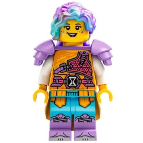 Izzie (Isabel Christina Garcia) dreamzzz lego figura - Bright Light Orange Robe, Medium Lavender Shoulder Pads, Bright Light Orange Skirt