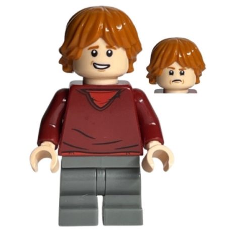 Ron Weasley harry potter lego figura - Dark Red Sweater, Dark Bluish Gray Medium Legs