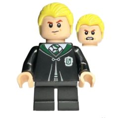   Draco Malfoy harry potter lego figura - Black Slytherin Robe and Short Legs, Suspicious / Angry