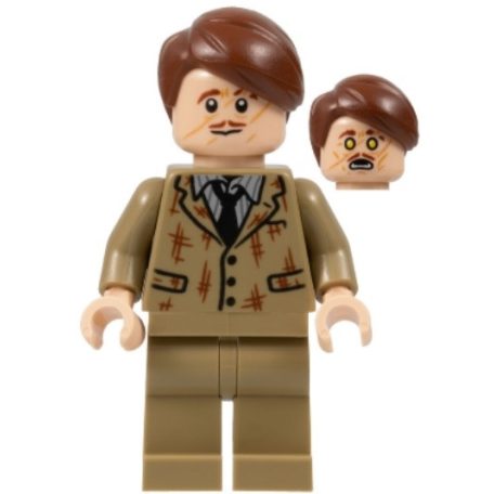 Professor Remus Lupin harry potter lego figura - Dark Tan Suit, Tattered