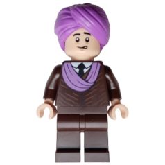   Professor Quirinus Quirrell harry potter lego figura - Dark Brown Robe, Medium Lavender Turban