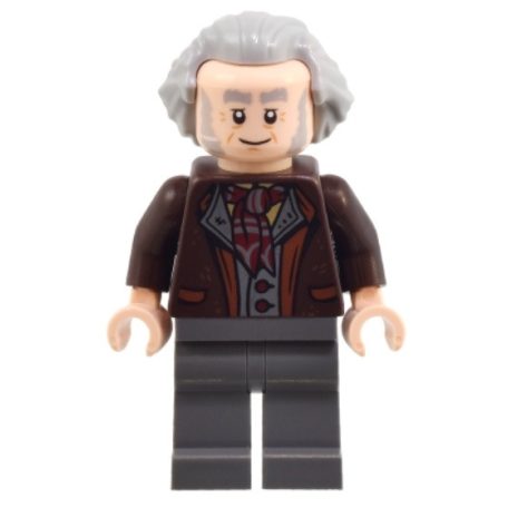 Garrick Ollivander harry potter lego figura - Dark Brown Jacket, Hair Swept Back