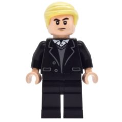   Draco Malfoy harry potter lego figura- Black Suit, Dark Bluish Gray Sweater