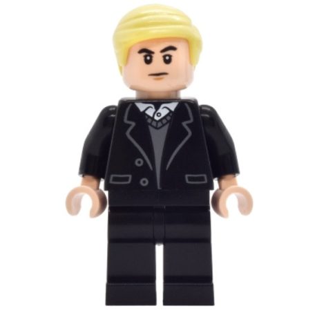 Draco Malfoy harry potter lego figura- Black Suit, Dark Bluish Gray Sweater
