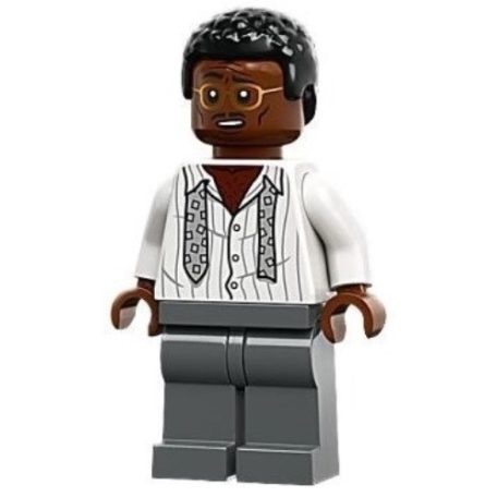 Ray Arnold jurassic world lego figura - White Striped Shirt with Tie