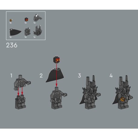 Sauron lord of the rings, gyűrűk ura lego figura
