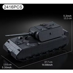   MAUS "egérke" 2.vh német óriástank építőkészlet 2400+ darabos